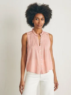 Willa Sleeveless Top -*Faherty Brand Hot